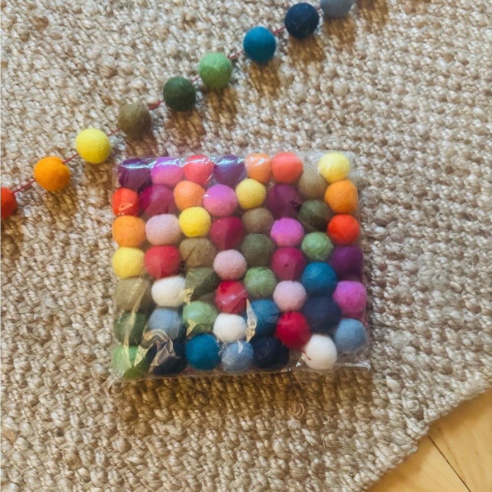 Colorful Felt Ball Garland